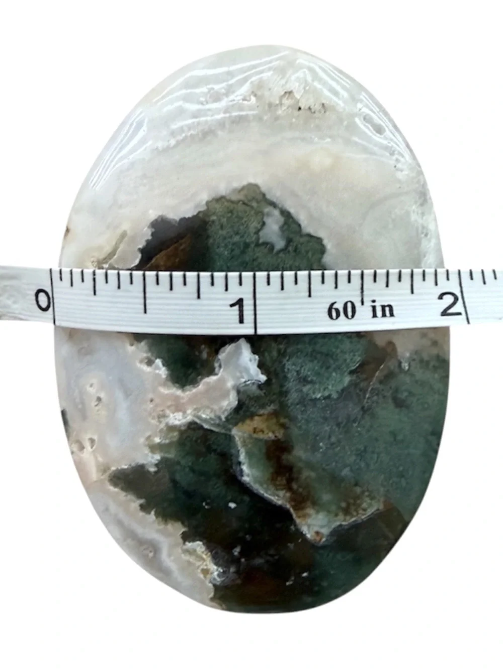 Moss agate Palm Stone